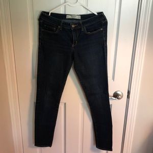 Abercrombie and Fitch Super Skinny Low Raise Dark Denim